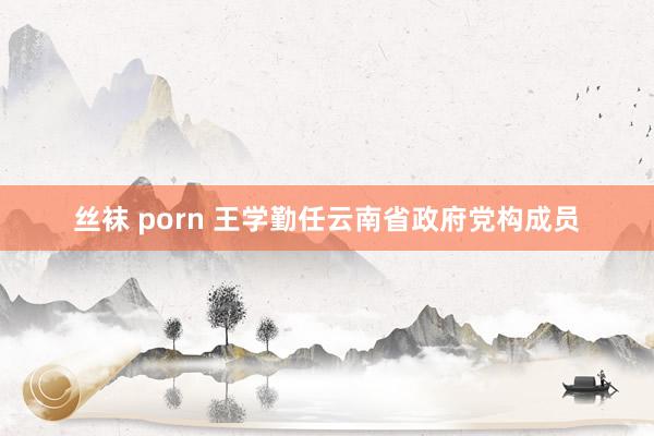 丝袜 porn 王学勤任云南省政府党构成员