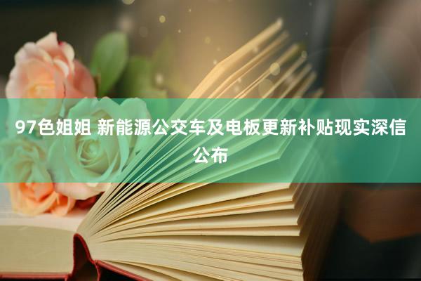 97色姐姐 新能源公交车及电板更新补贴现实深信公布